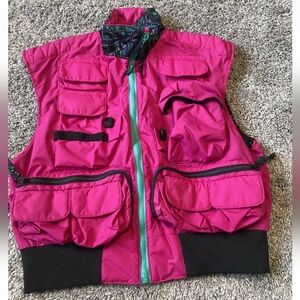 Vintage Dirt road Damsels Vest Women Medium Fishing Outdoors Hiking, Pink